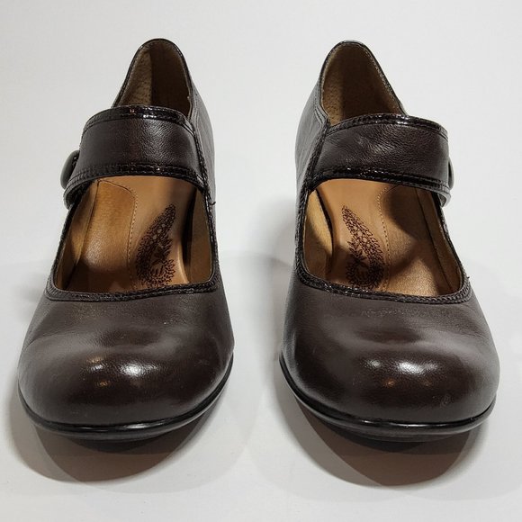 Sofft Mary Jane Carma Brown Leather Comfort Pumps Women's Size 8 - Picture 2 of 7